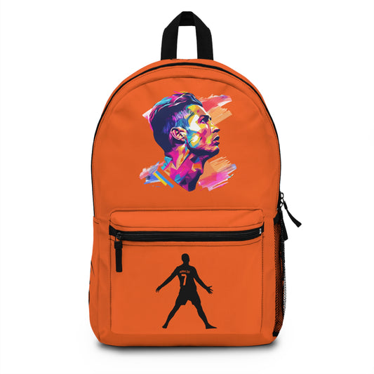 Cristiano Ronaldo CR7 School Backpack Orange 🎒⚽