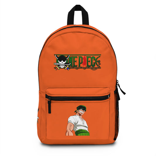 Roronoa Zoro One Piece Anime Backpack Orange 🗡️