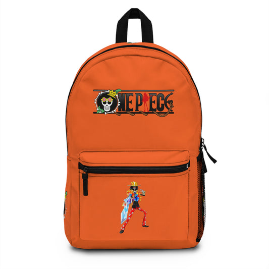 Brook One Piece Anime Backpack Orange🎵