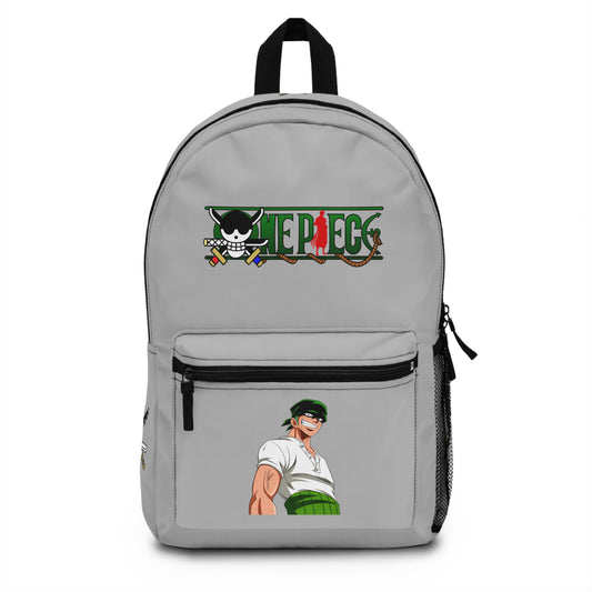 Roronoa Zoro One Piece Anime Backpack Light grey 🗡️