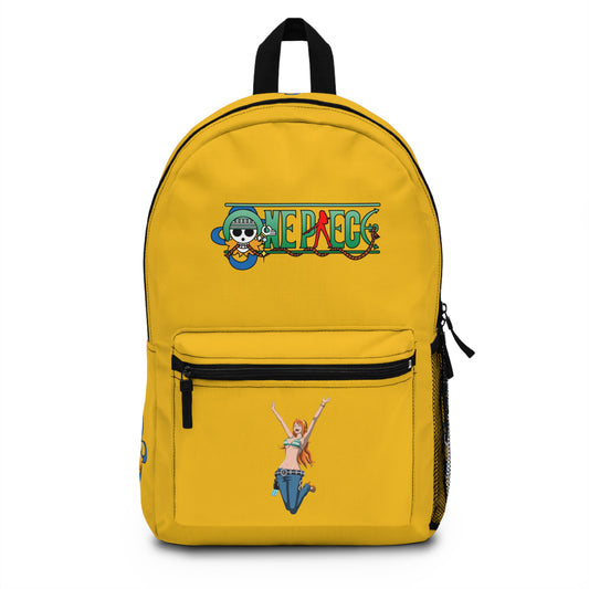 Nami One Piece Anime Backpack Yellow 🗺️