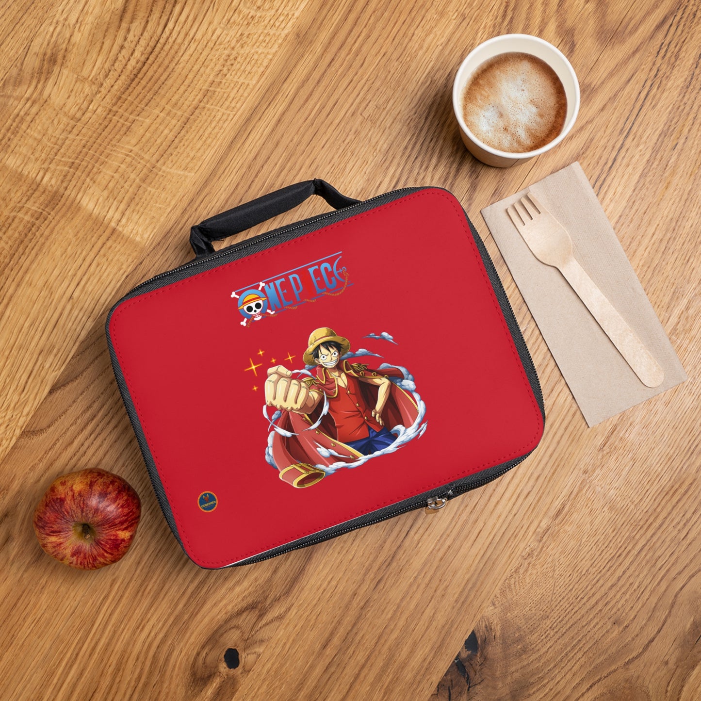 Monkey D. Luffy One Piece Anime Lunch Bag Dark red 🍱
