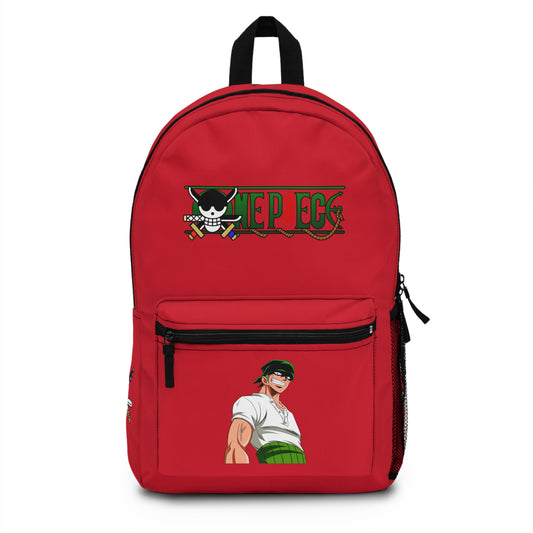 Roronoa Zoro One Piece Anime Backpack Dark red 🗡️
