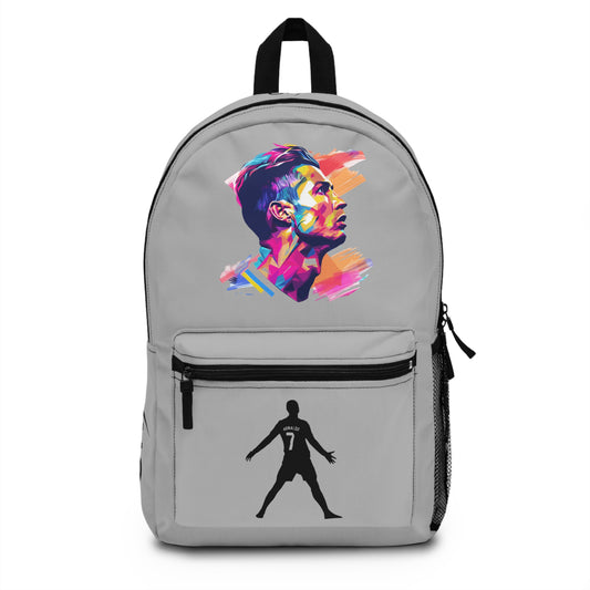Cristiano Ronaldo CR7 School Backpack Light grey 🎒⚽