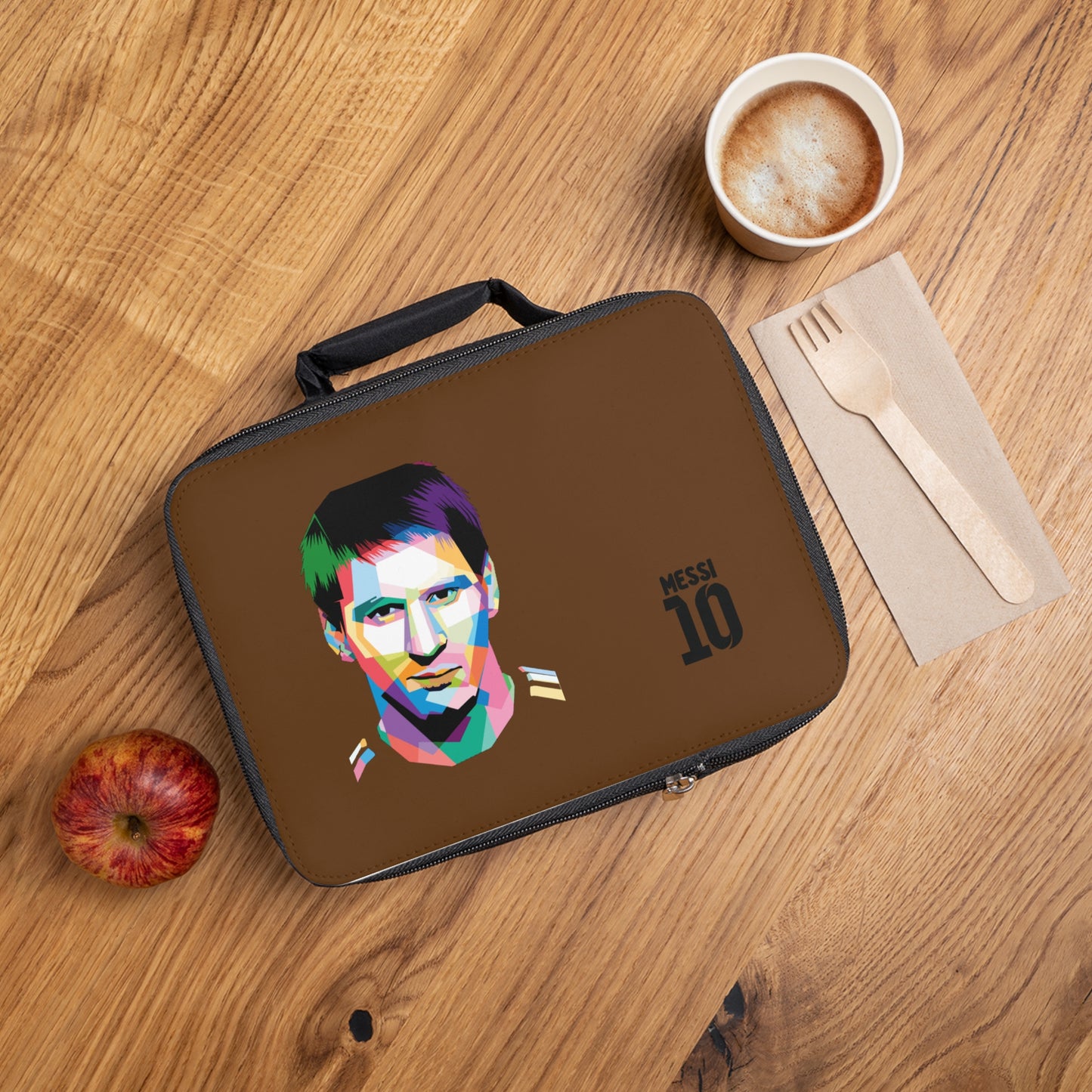 Lionel Messi LM10 Thermal Lunch Bag Brown ⚽🥶