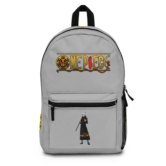 Trafalgar D. Water Law One Piece Anime Backpack Light grey ⚓