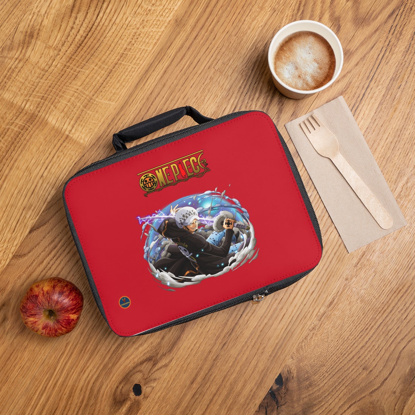 Trafalgar D. Water Law One Piece Anime Lunch Bag Dark red 🍱