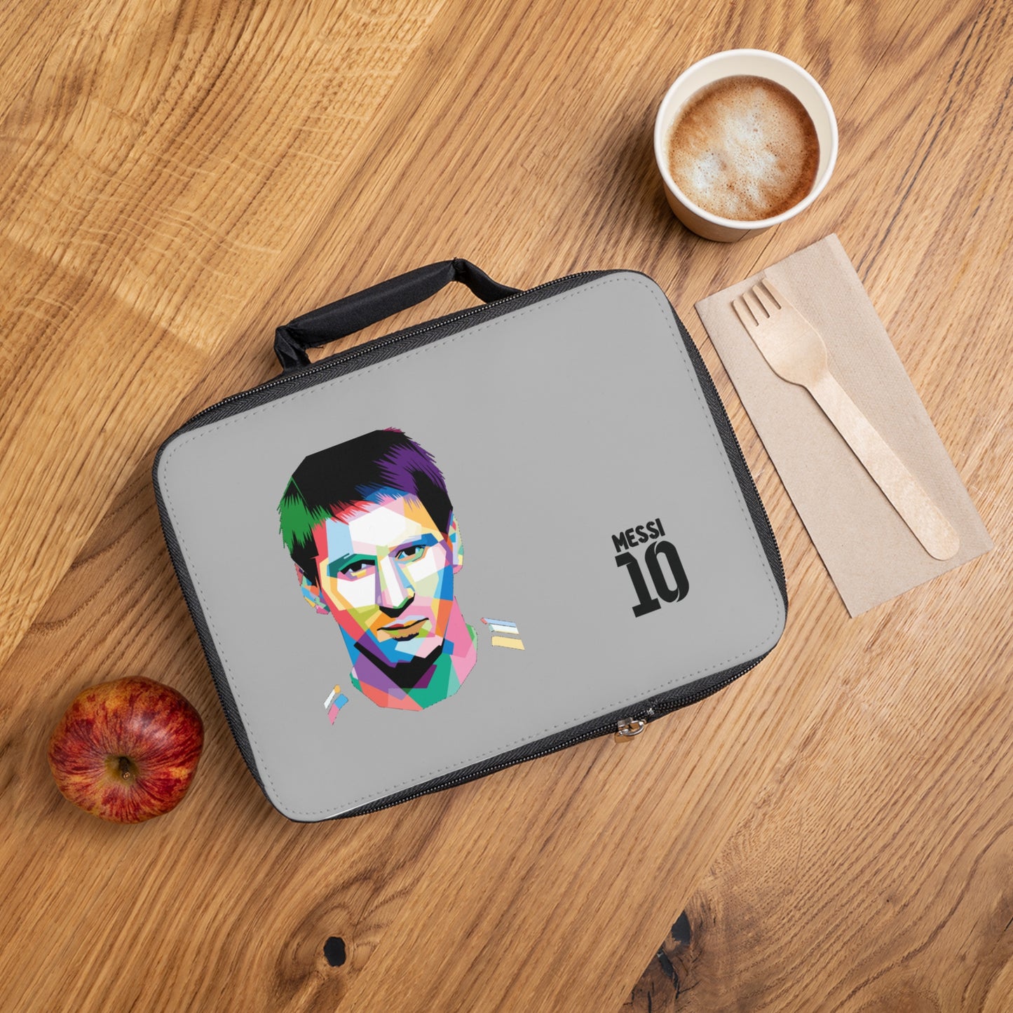 Lionel Messi LM10 Thermal Lunch Bag Light grey ⚽🥶