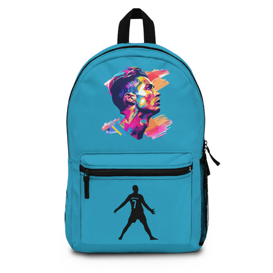 Cristiano Ronaldo CR7 School Backpack Turquoise 🎒⚽