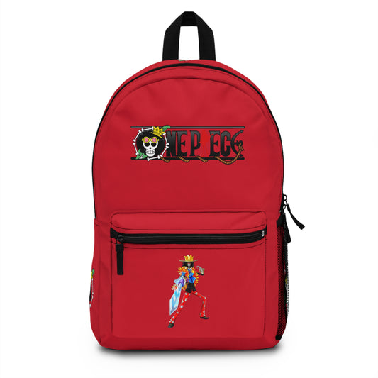 Brook One Piece Anime Backpack Dark red 🎵