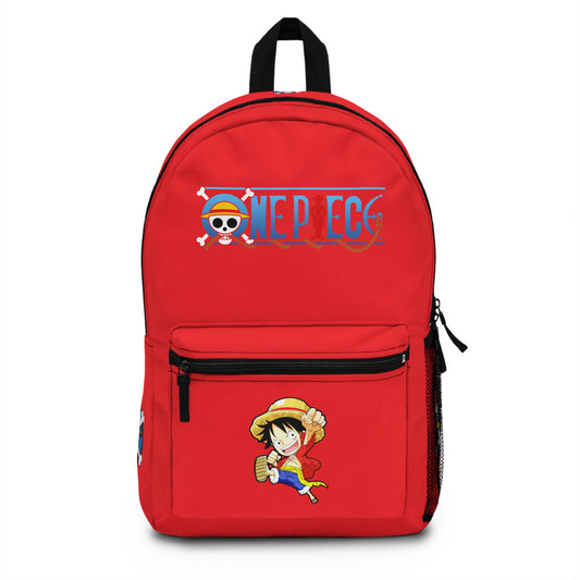 Monkey D. Luffy One Piece Anime Backpack Red 🏴☠️