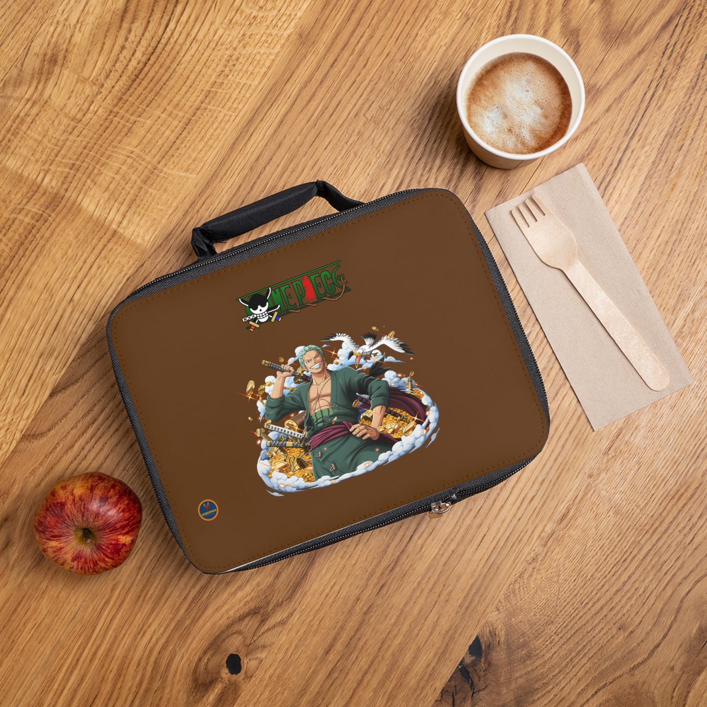 Roronoa Zoro One Piece Anime Lunch Bag Brown 🍱