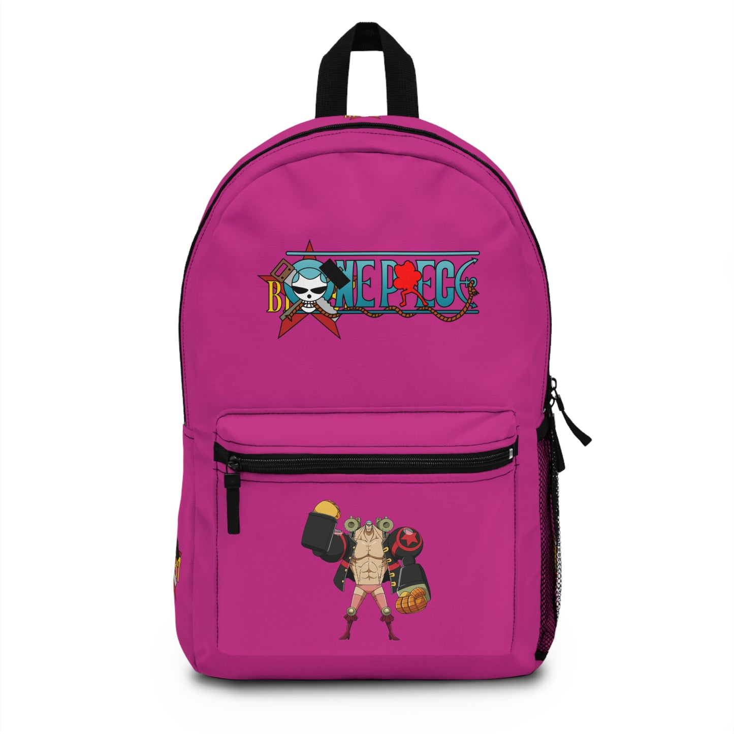 Franky One Piece Anime Backpack Pink 🔧