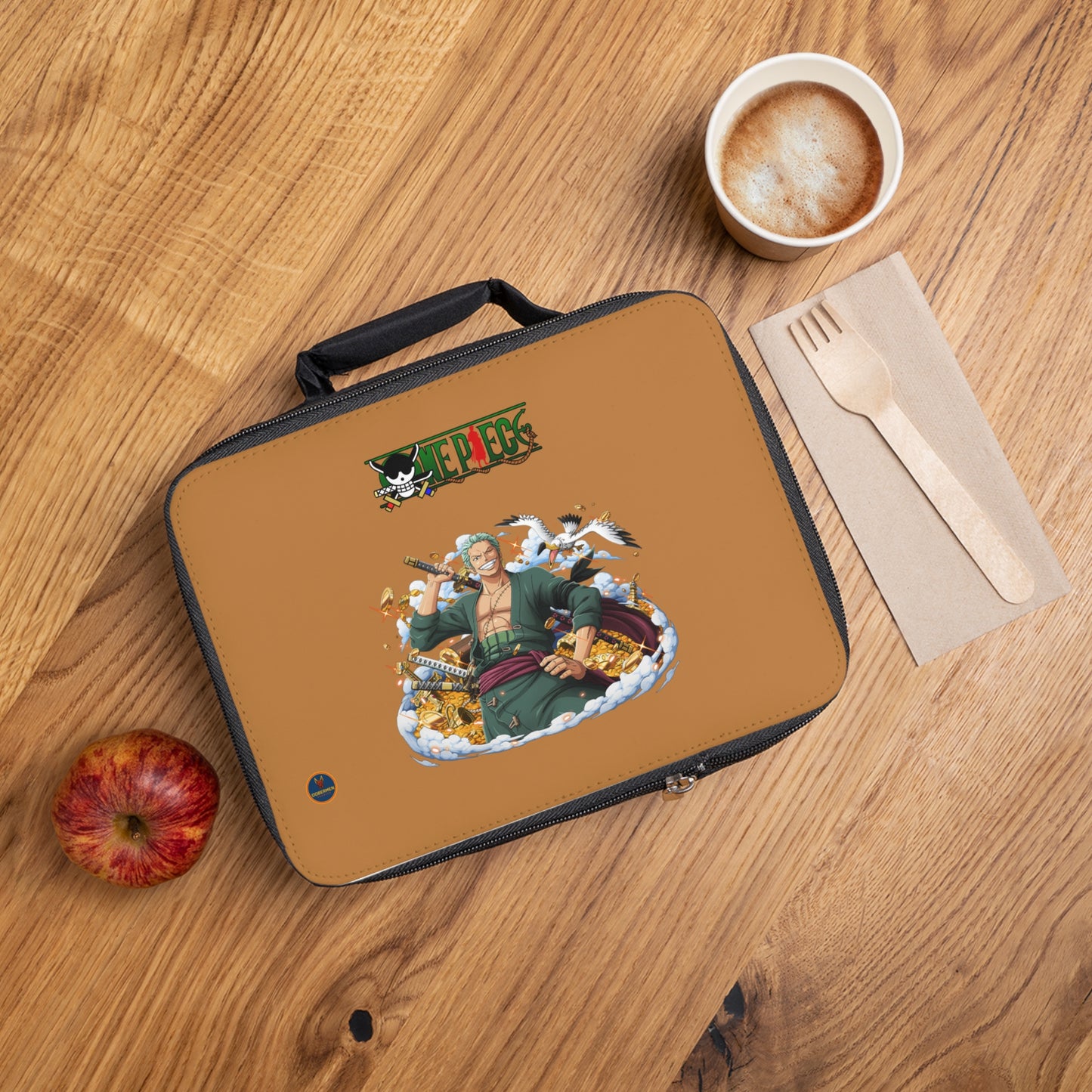 Roronoa Zoro One Piece Anime Lunch Bag Light brown 🍱