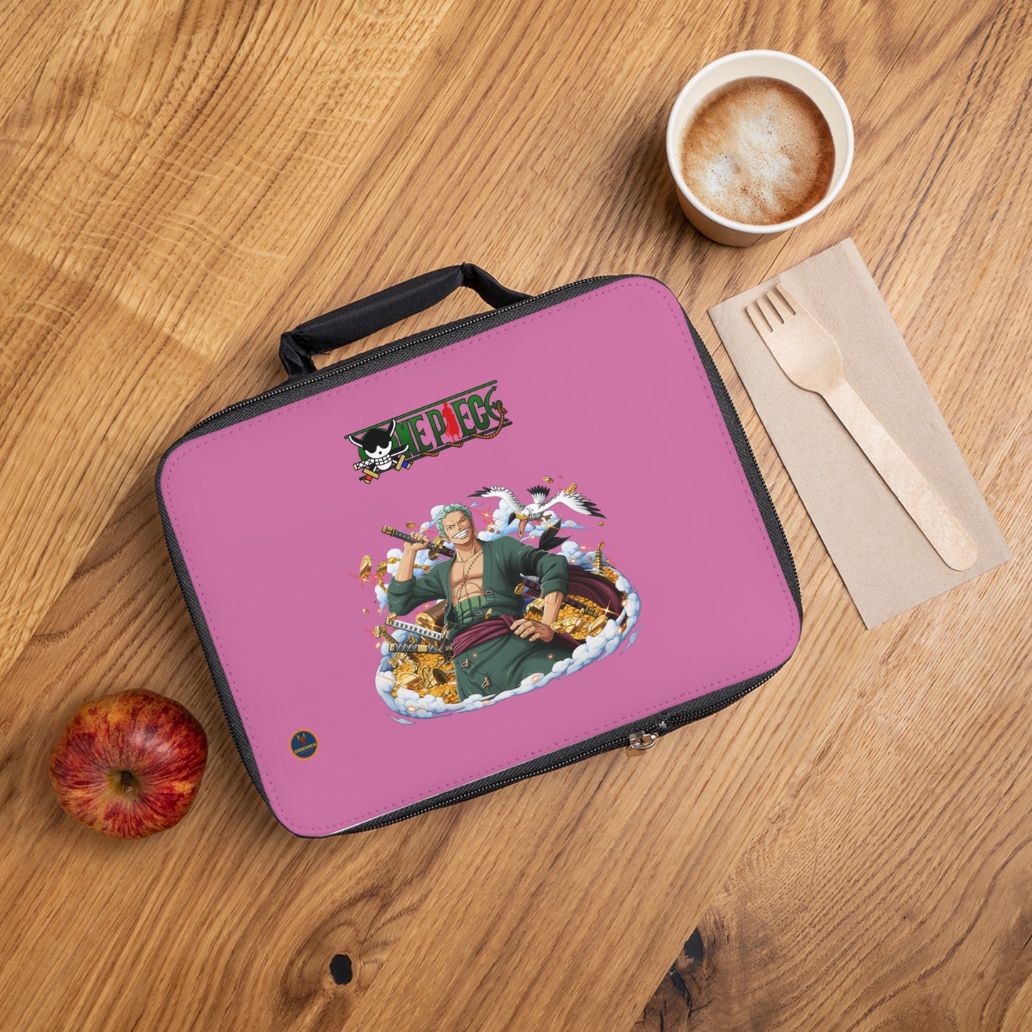 Roronoa Zoro One Piece Anime Lunch Bag Light pink 🍱