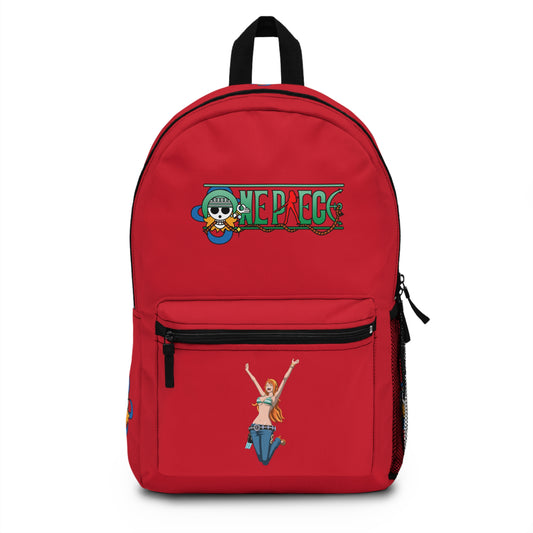 Nami One Piece Anime Backpack Dark red 🗺️