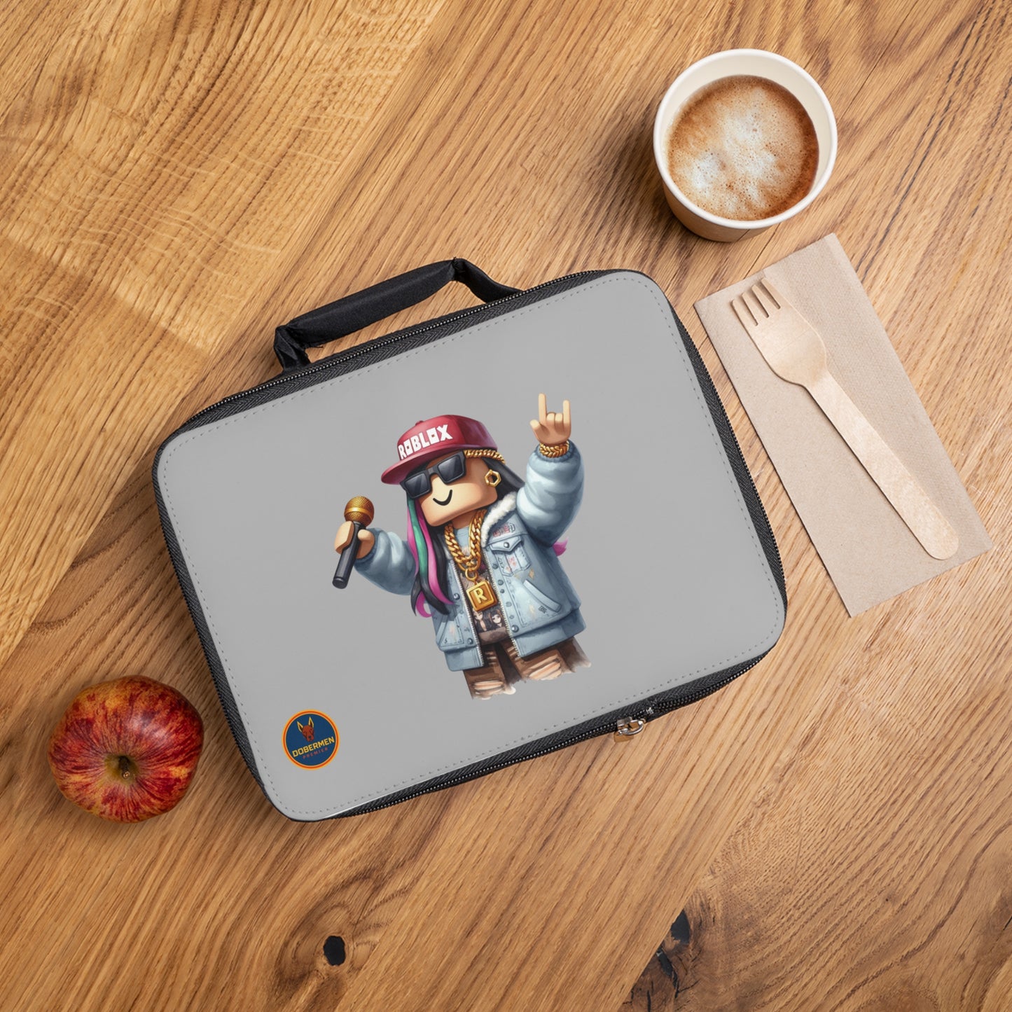 Insulated Roblox Lunch Tote Light grey 🎮✨⚡