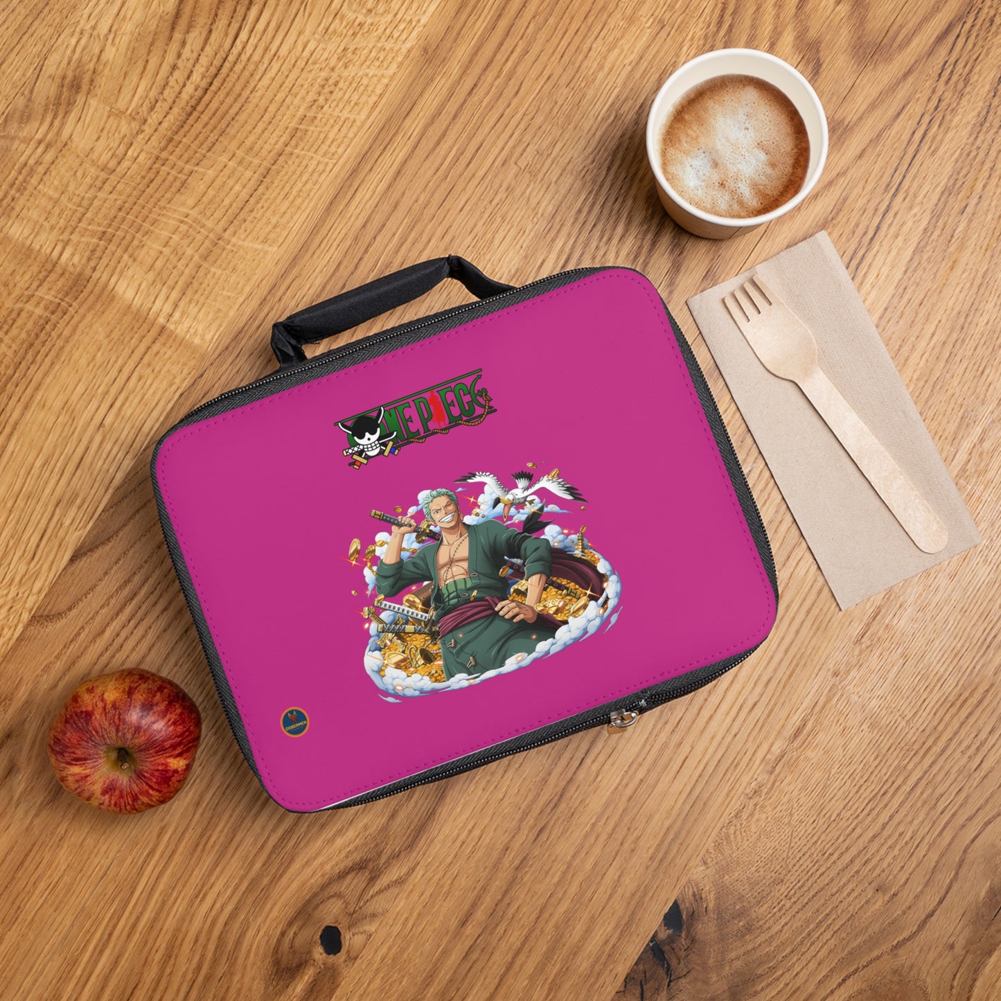 Roronoa Zoro One Piece Anime Lunch Bag Pink 🍱
