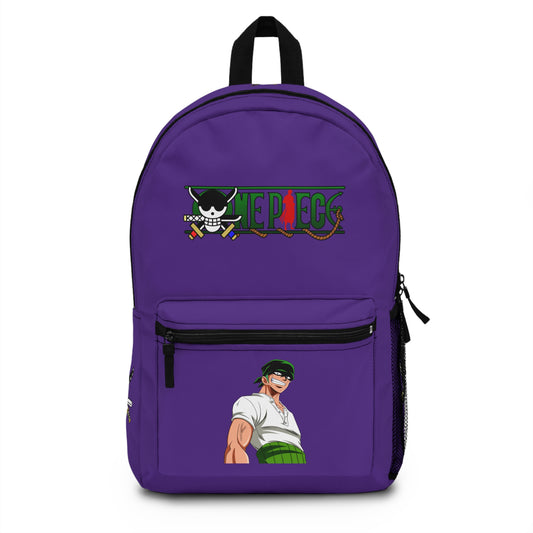 Roronoa Zoro One Piece Anime Backpack Purple 🗡️