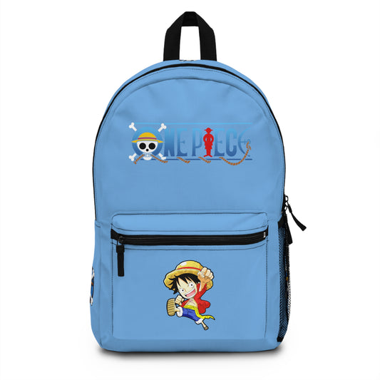 Monkey D. Luffy One Piece Anime Backpack Light blue 🏴☠️