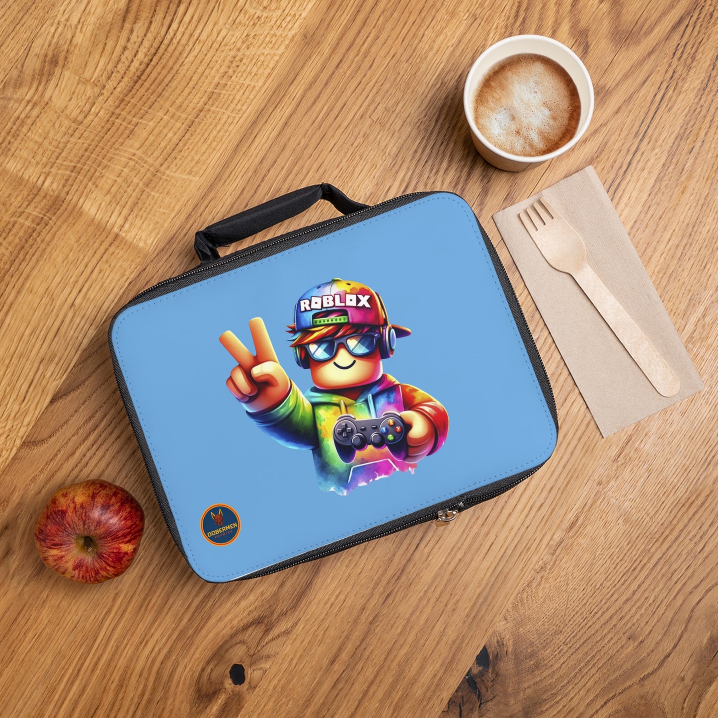 Vibrant Roblox Lunch Box Light blue 🌈 🎮🎒
