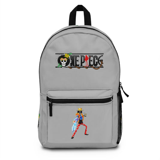 Brook One Piece Anime Backpack Light grey 🎵