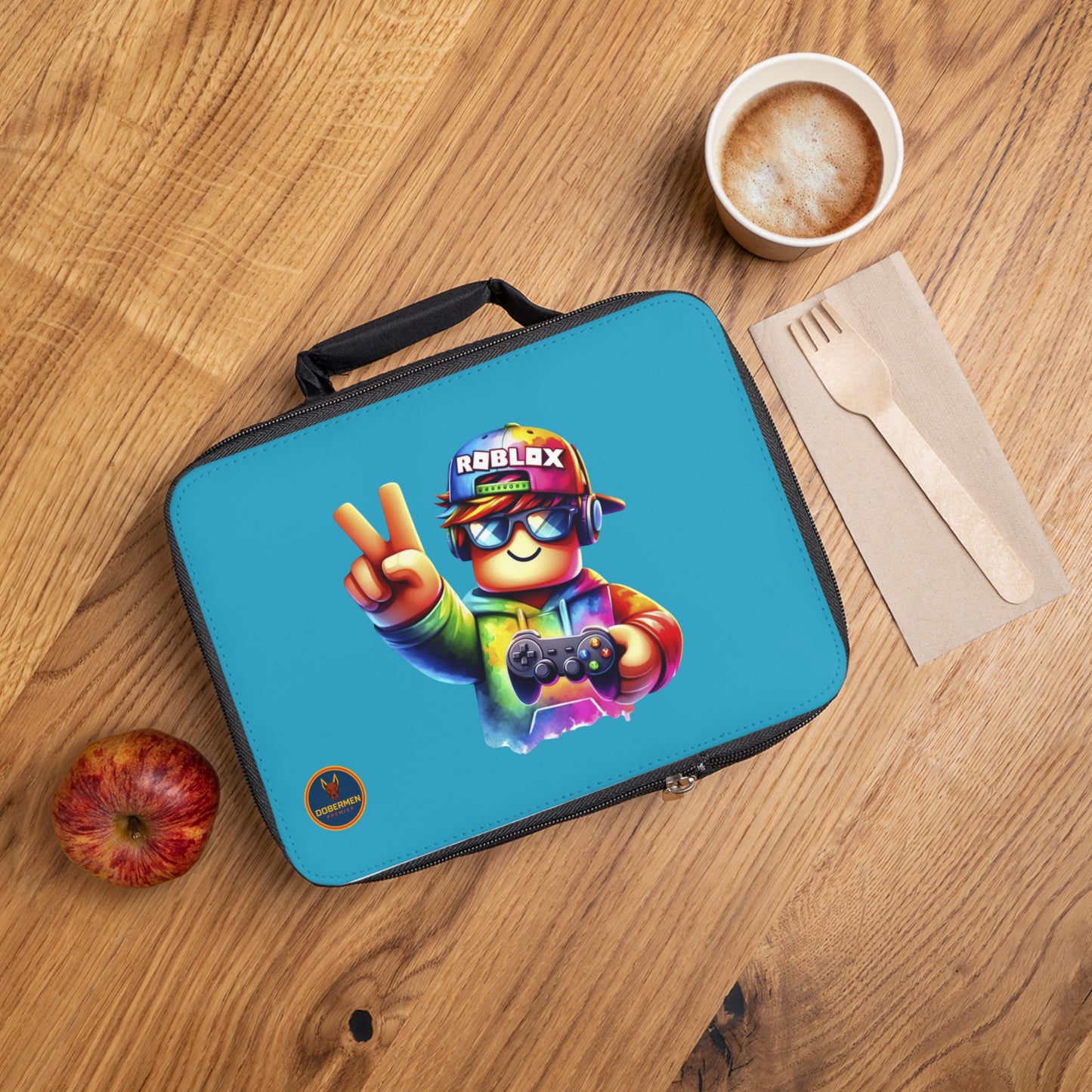 Vibrant Roblox Lunch Box Turquoise 🌈 🎮🎒