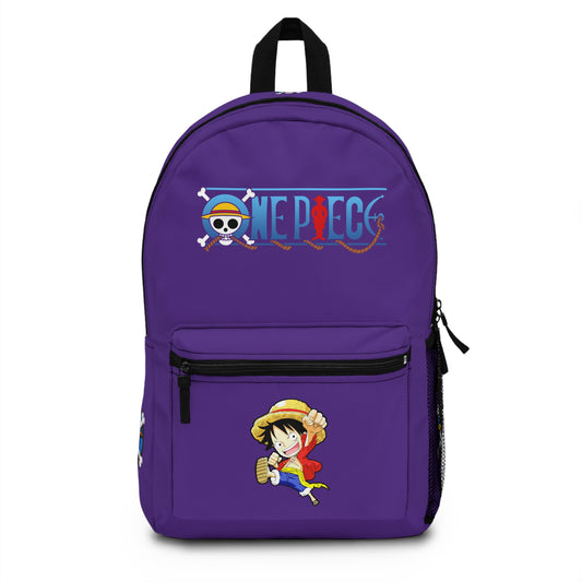 Monkey D. Luffy One Piece Anime Backpack Purple 🏴☠️