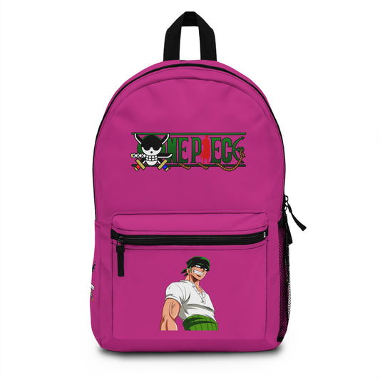 Roronoa Zoro One Piece Anime Backpack Pink 🗡️
