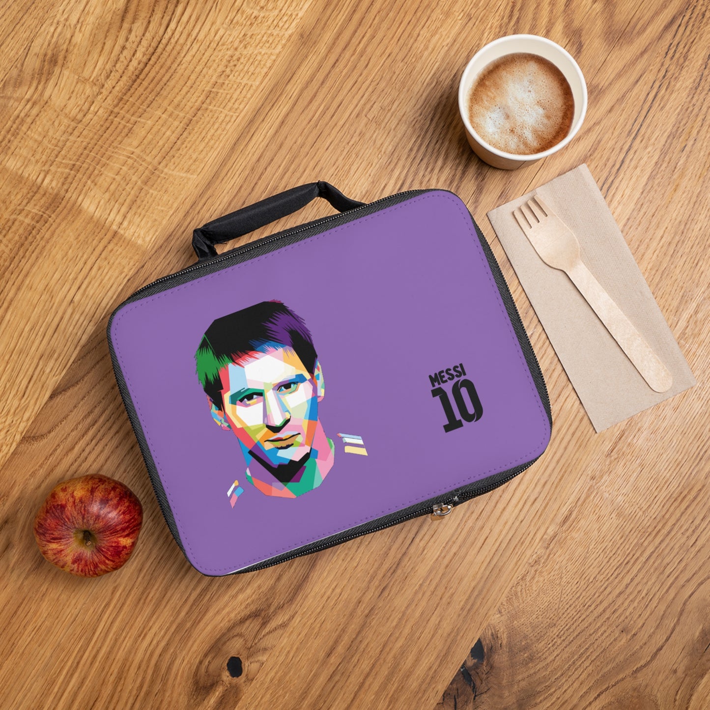 Lionel Messi LM10 Thermal Lunch Bag Light purple ⚽🥶