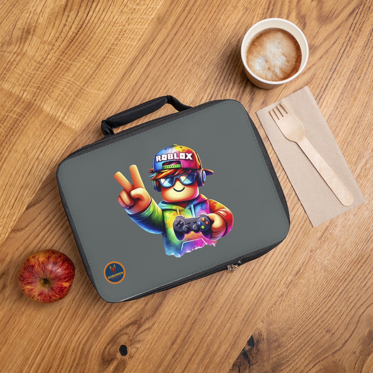 Vibrant Roblox Lunch Box Dark grey 🌈 🎮🎒