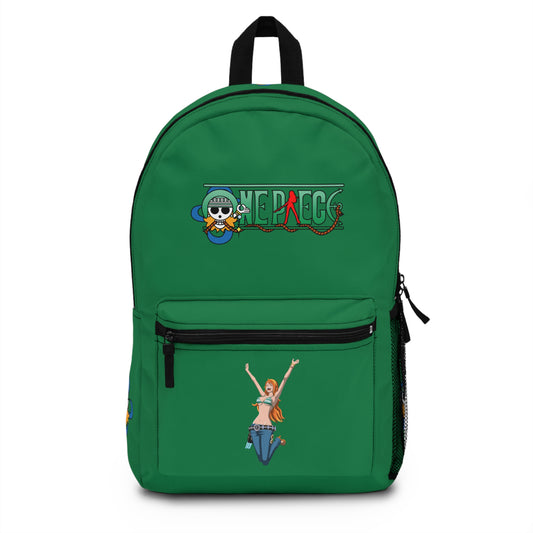 Nami One Piece Anime Backpack Dark green 🗺️