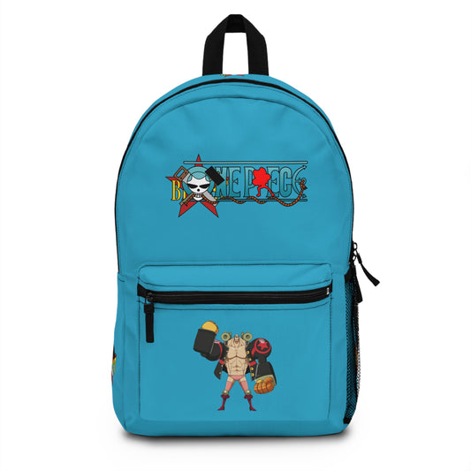 Franky One Piece Anime Backpack Turquoise 🔧