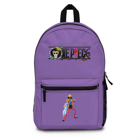 Brook One Piece Anime Backpack Light purple 🎵