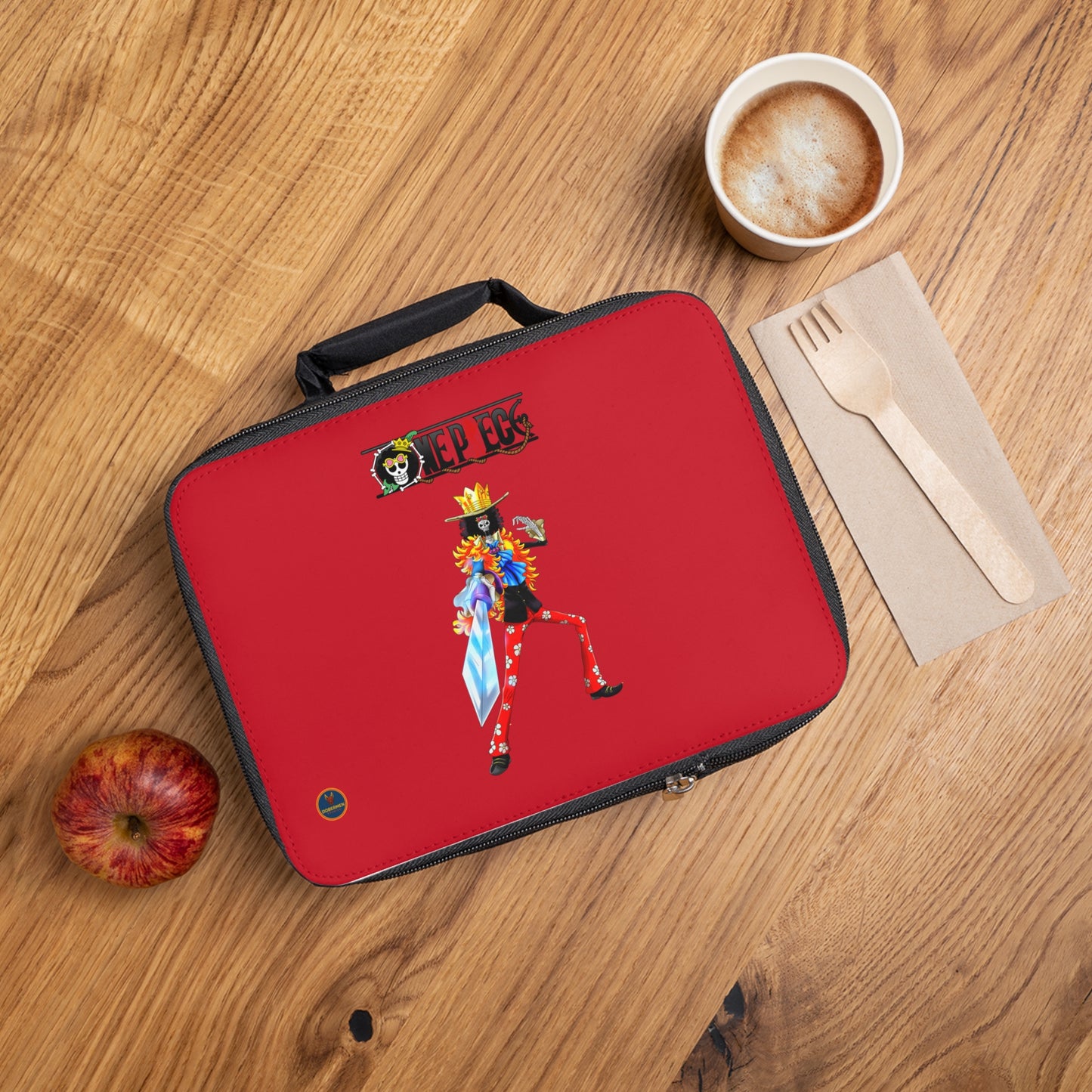 Brook One Piece Anime Lunch Bag Dark red 🍱