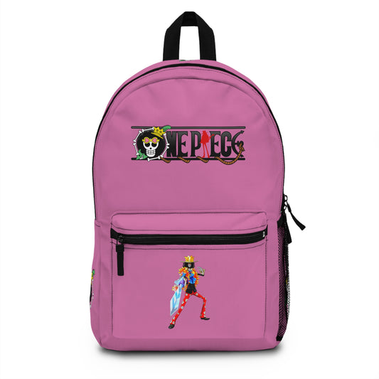 Brook One Piece Anime Backpack Light pink 🎵