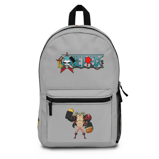 Franky One Piece Anime Backpack Light grey 🔧