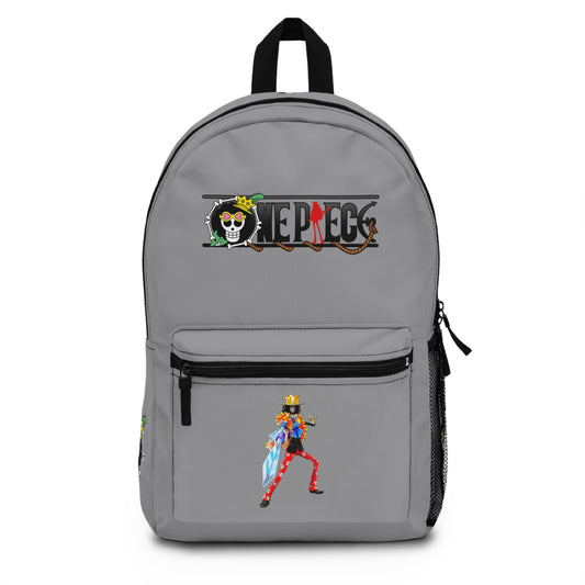 Brook One Piece Anime Backpack Grey 🎵