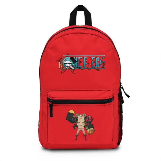 Franky One Piece Anime Backpack Red 🔧