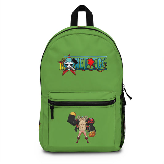 Franky One Piece Anime Backpack Green  🔧