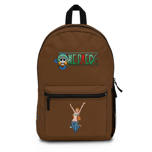 Nami One Piece Anime Backpack Brown 🗺️