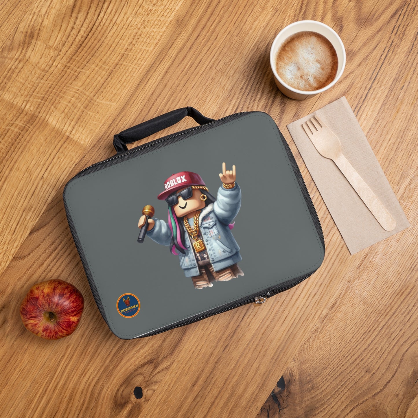 Insulated Roblox Lunch Tote Dark grey 🎮✨⚡
