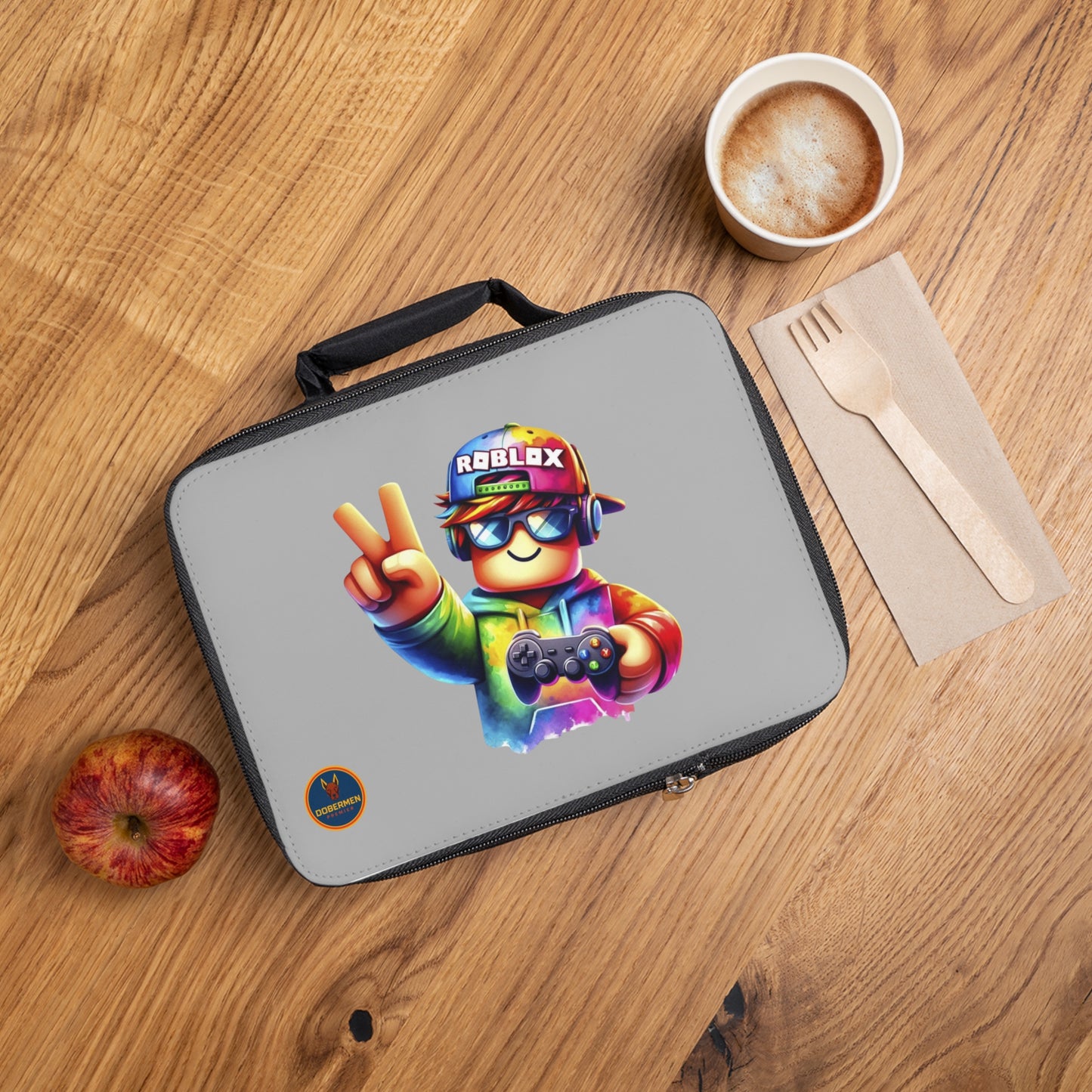 Vibrant Roblox Lunch Box Light grey 🌈 🎮🎒