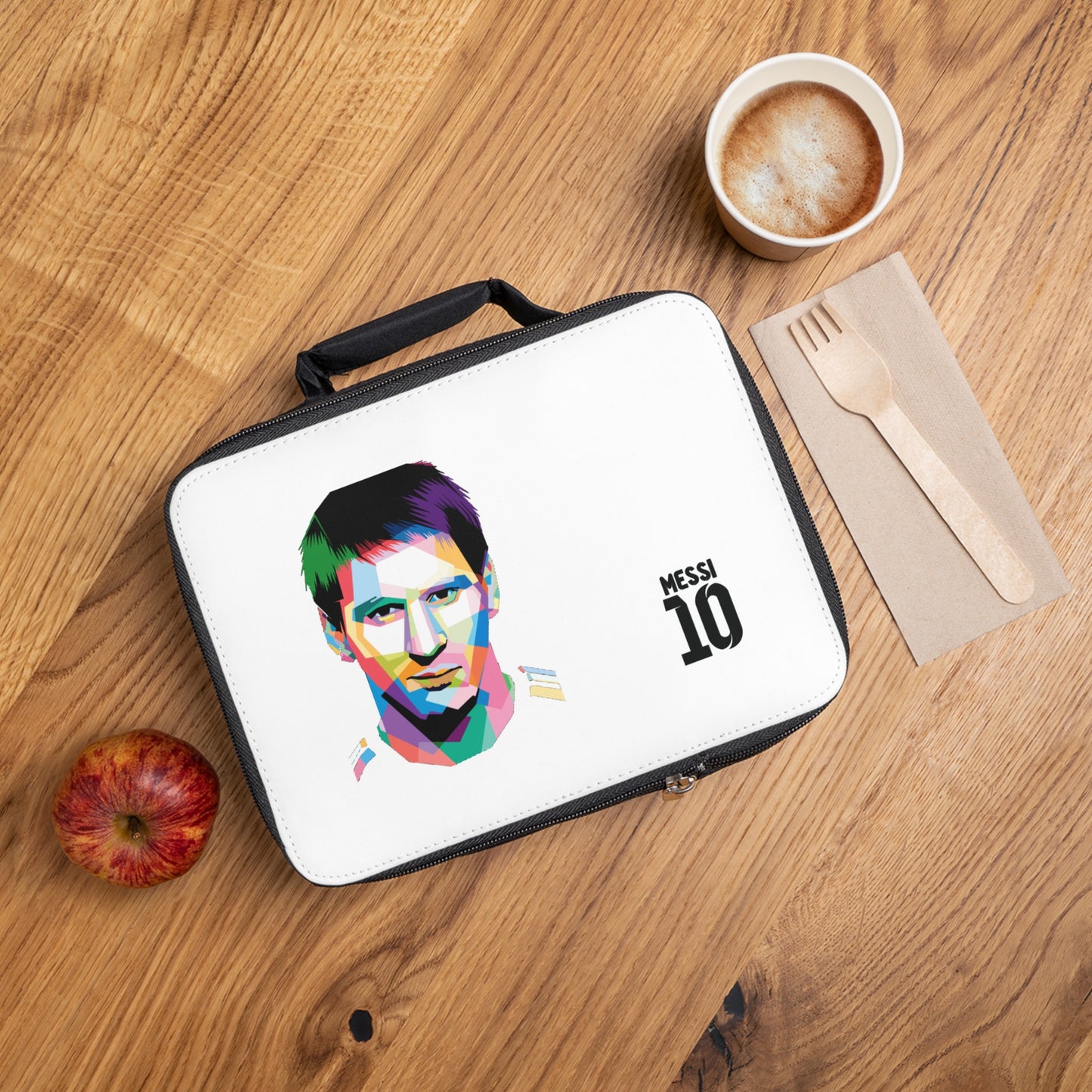 Lionel Messi LM10 Thermal Lunch Bag White ⚽🥶