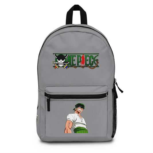 Roronoa Zoro One Piece Anime Backpack Grey 🗡️
