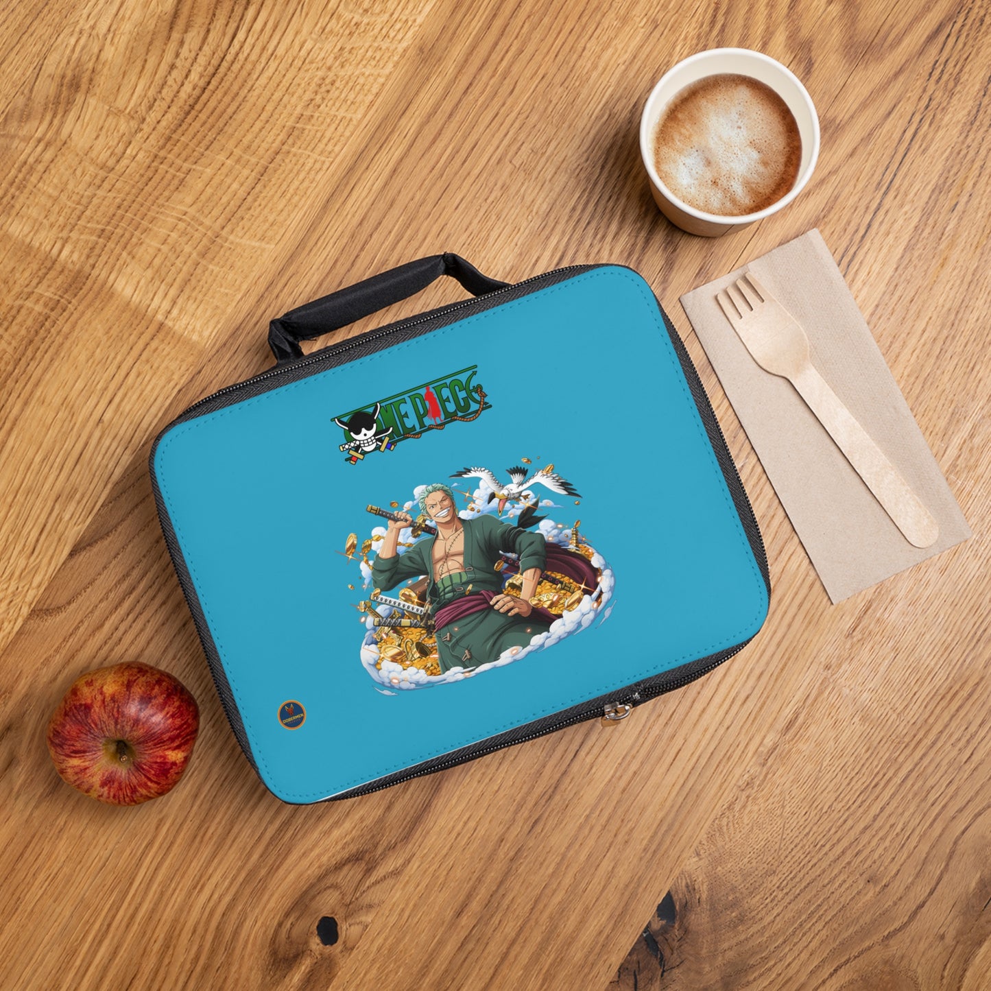 Roronoa Zoro One Piece Anime Lunch Bag Turquoise 🍱