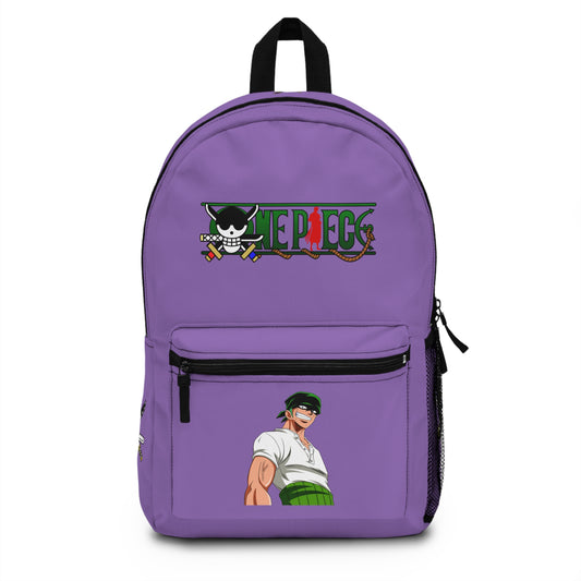 Roronoa Zoro One Piece Anime Backpack Light purple 🗡️