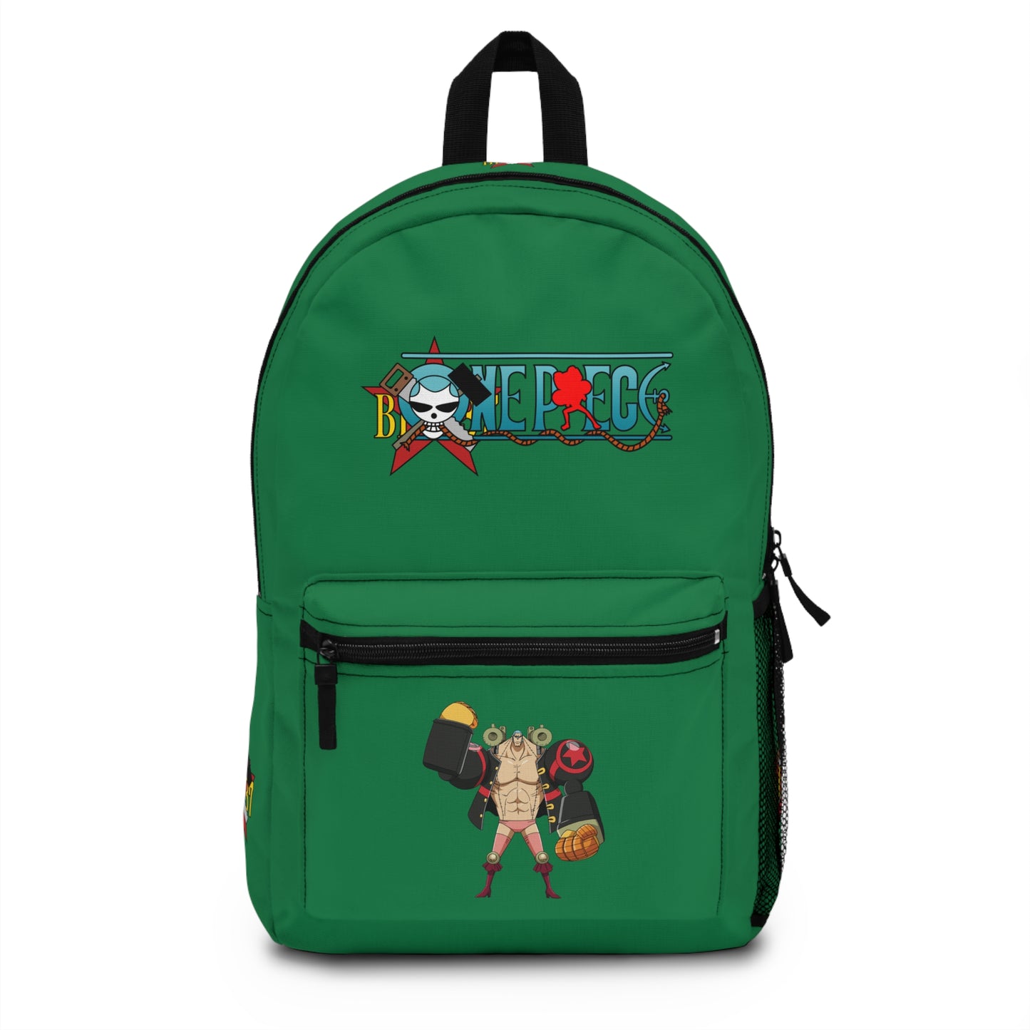 Franky One Piece Anime Backpack Dark green 🔧
