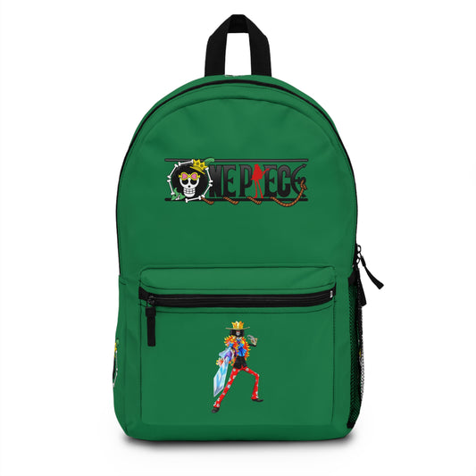 Brook One Piece Anime Backpack Dark green  🎵
