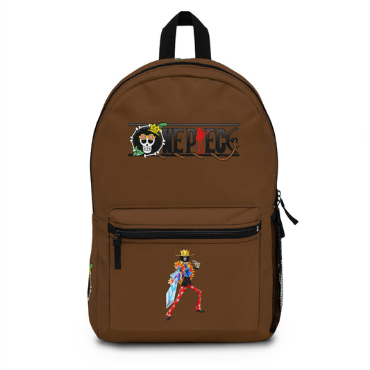 Brook One Piece Anime Backpack Brown 🎵